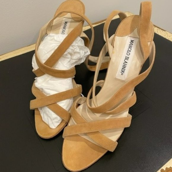 Strappy Manolo Blahnik Sample Never Worn Outside - Picture 1 of 3